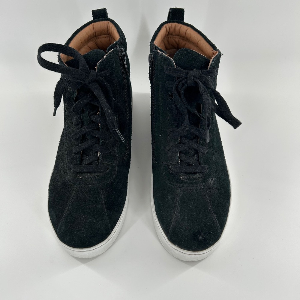 Vionic W Black Suede Leather Jennings‎ Lace up Sneaker US 6 Ankle Bootie EU 37 - Picture 3 of 16